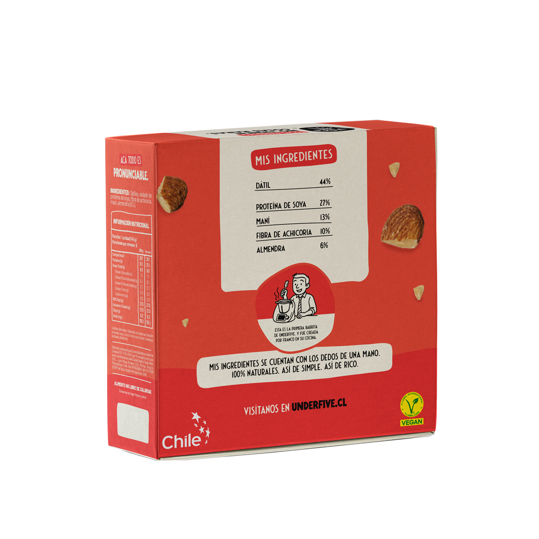 Underfive Protein Bar ALMENDRA (Caja de 5 Unidades)