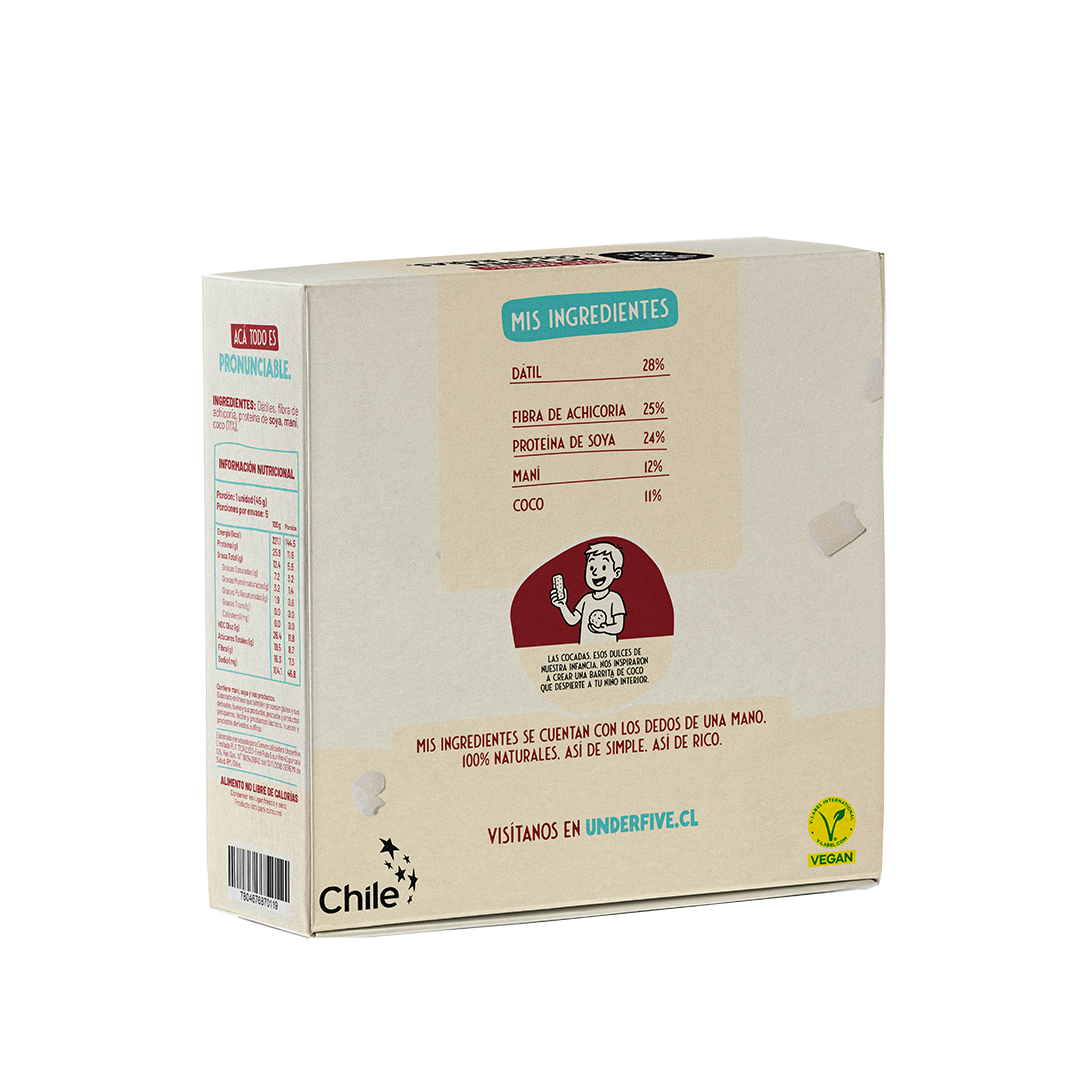 Underfive Protein Bar COCO (Caja de 5 Unidades)