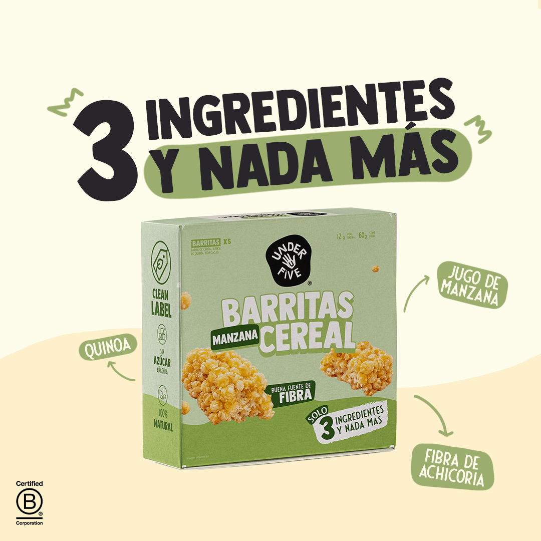 Barrita Cereal Manzana 5 Unidades Underfive