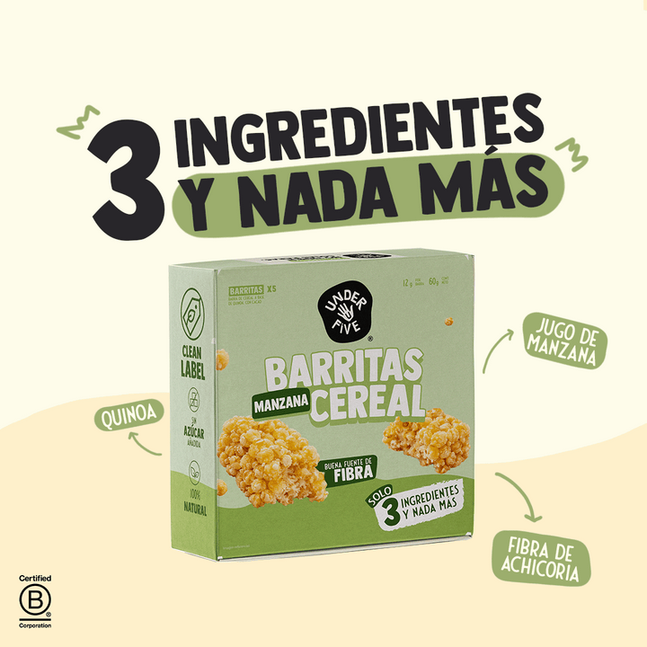 Barrita Cereal Manzana 5 Unidades Underfive