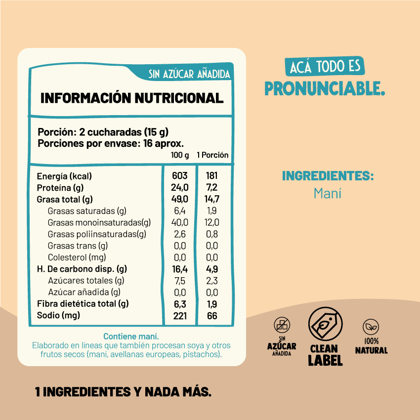 Pack Mantequilla de Maní x12 | 100% Maní