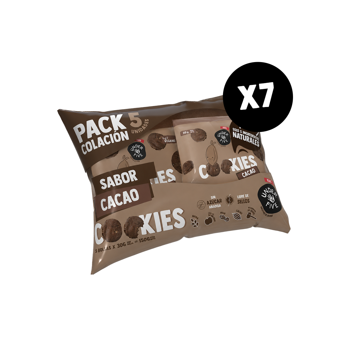 Pack Mensual Colación Cookies Cacao – 35 Unidades