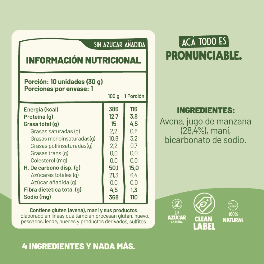 Pack Colación Cookies Manzana – 35 Unidades