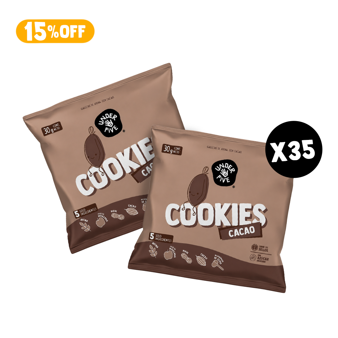 Pack Mensual Colación Cookies Cacao – 35 Unidades