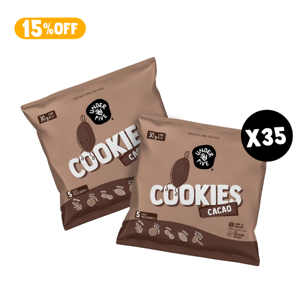 Pack Mensual Colación Cookies Cacao – 35 Unidades