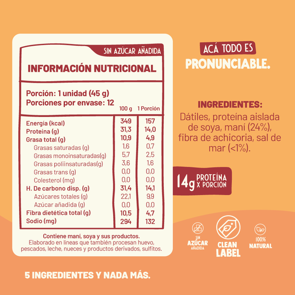 Underfive Display 12 - Protein Bar SALTED PEANUT