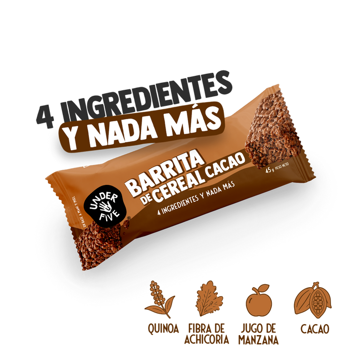 Barrita Cereal Cacao 5 Unidades Underfive