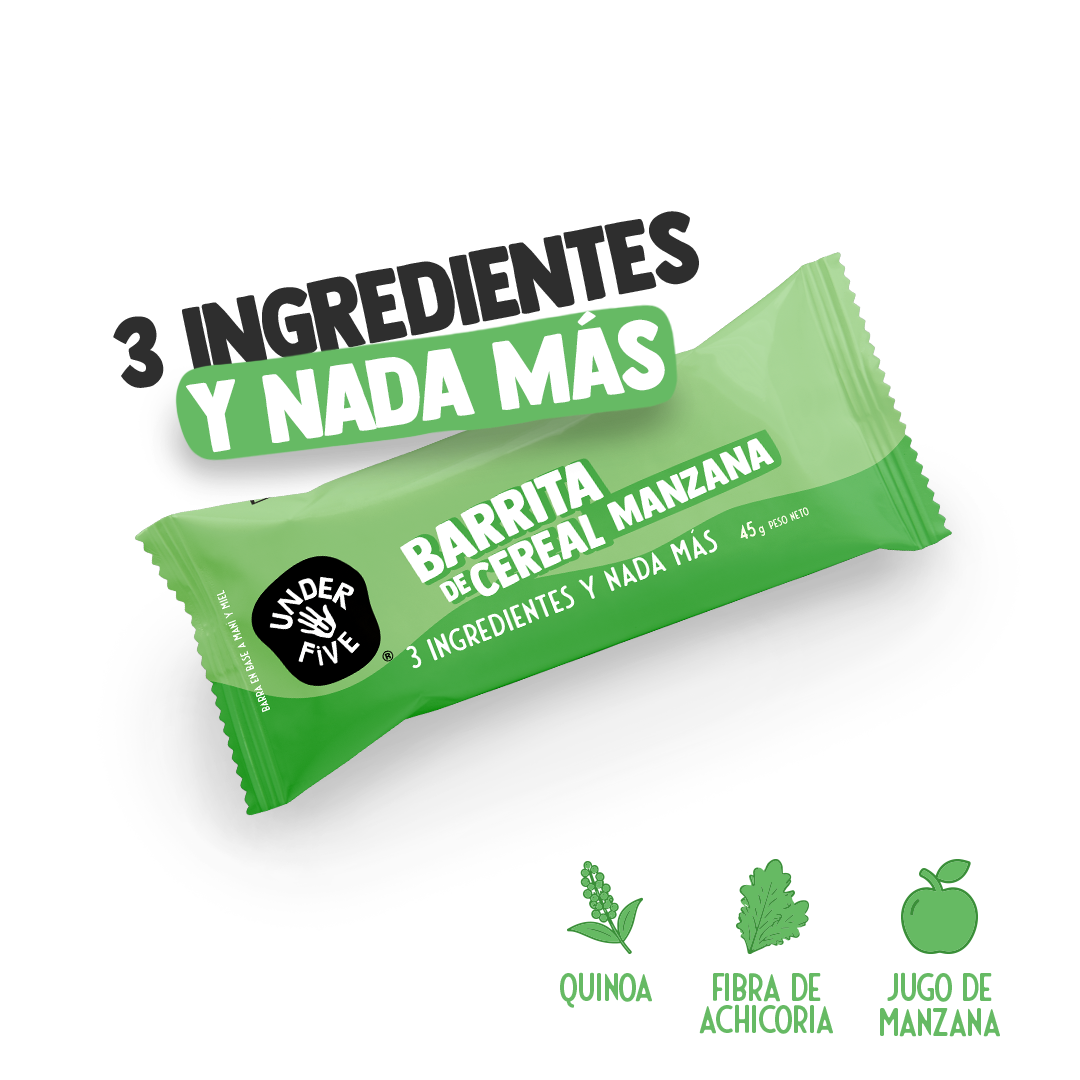 Barrita Cereal Manzana 5 Unidades Underfive