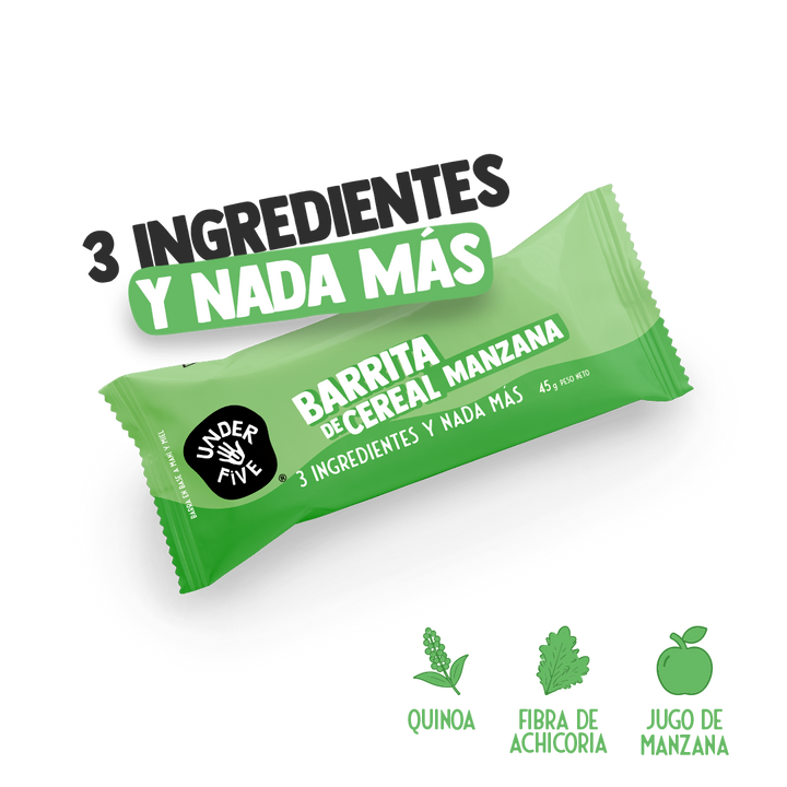 Barrita Cereal Manzana 5 Unidades Underfive