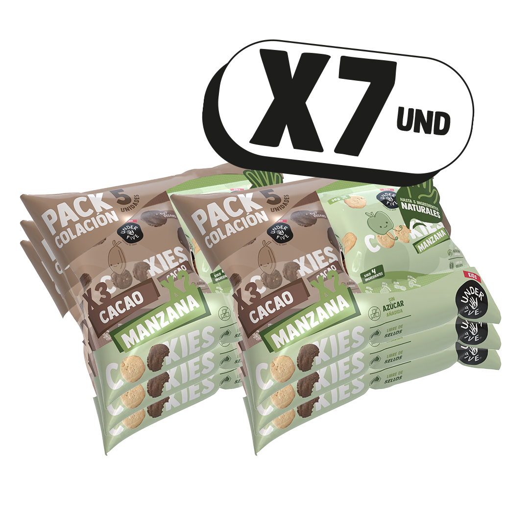 Pack Mix Cookies Bolsa 5 Unidades x7