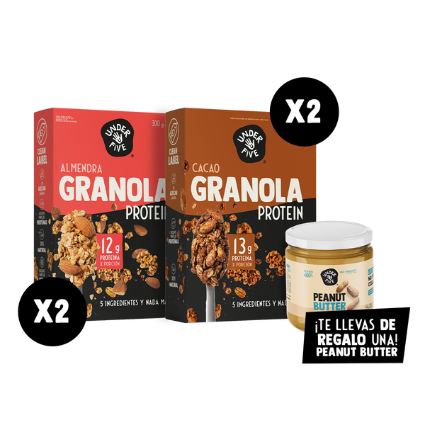 Pack 4 Granolas Proteicas Mix (Almendra + Cacao)