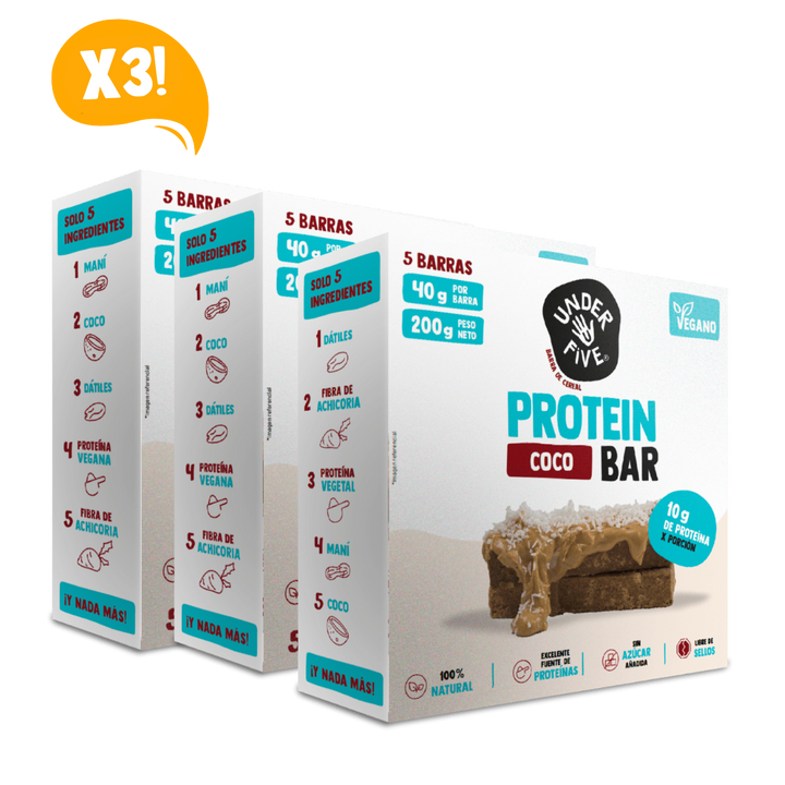 Pack 3 Cajas - Protein Bar Coco