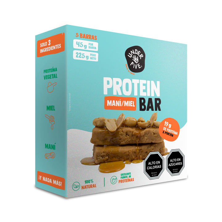 Protein Bar MANÍ/MIEL (Caja de 5 Unidades)