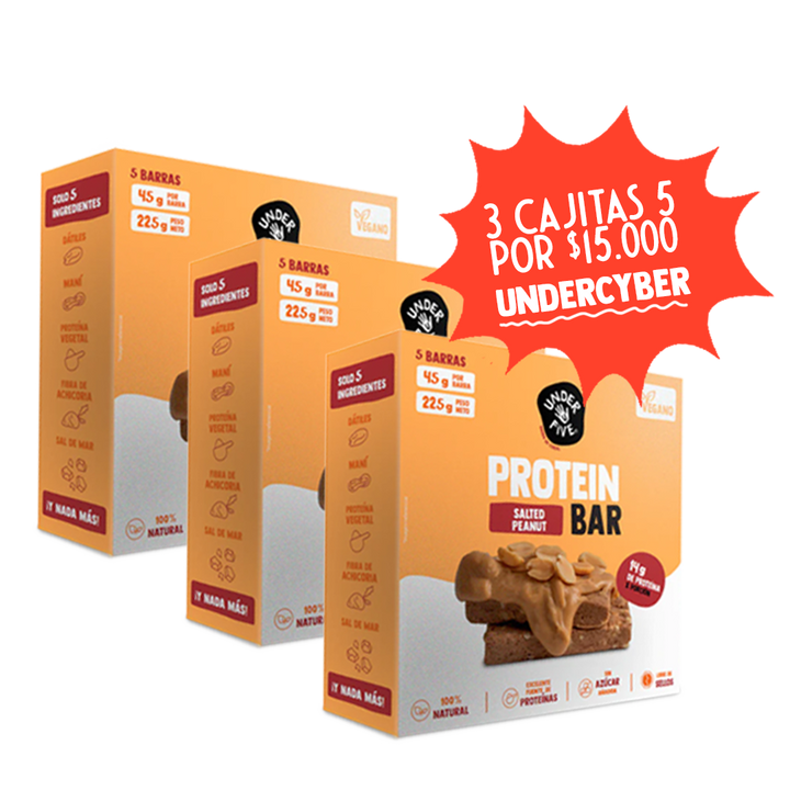 UNDERCYBER Pack 15 barras SALTED PEANUT
