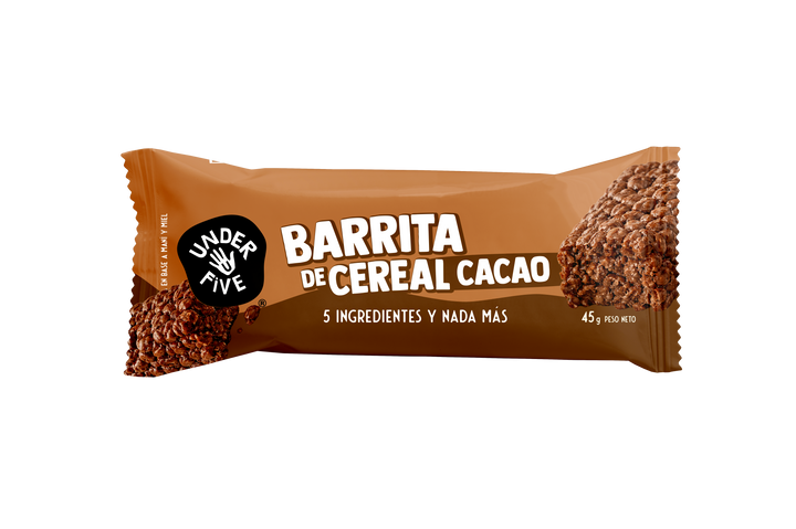 Barrita Cereal Cacao 5 Unidades Underfive