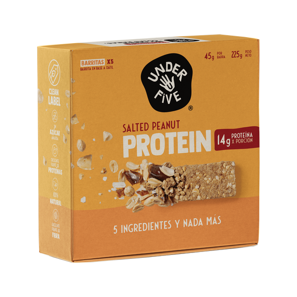 Underfive Protein Bar SALTED PEANUT (Caja de 5 Unidades)
