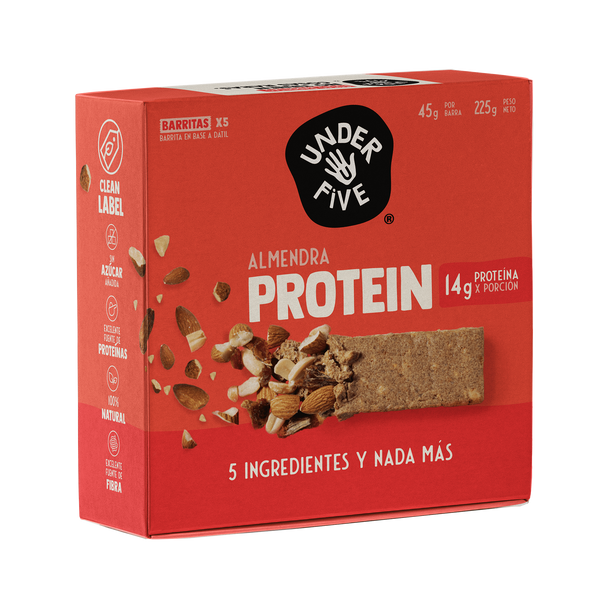 Underfive Protein Bar ALMENDRA (Caja de 5 Unidades)