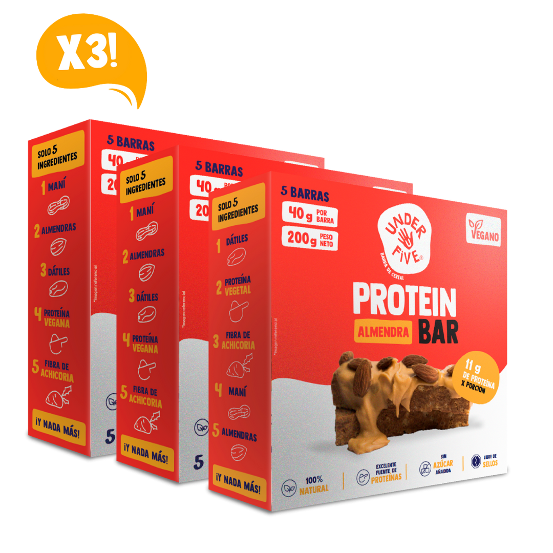 Pack 3 Barra de proteínas Almendra