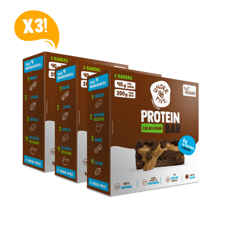 Pack 3 Protein Bar Cacao Maní