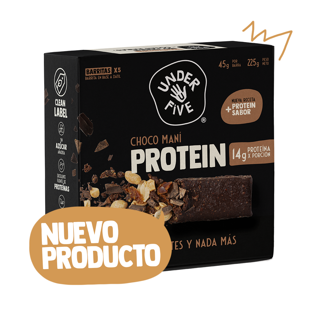 Underfive Protein Bar Choco Maní (Caja de 5 Unidades)