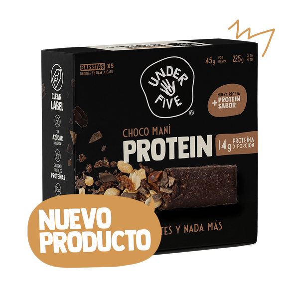Underfive Protein Bar Choco Maní (Caja de 5 Unidades)